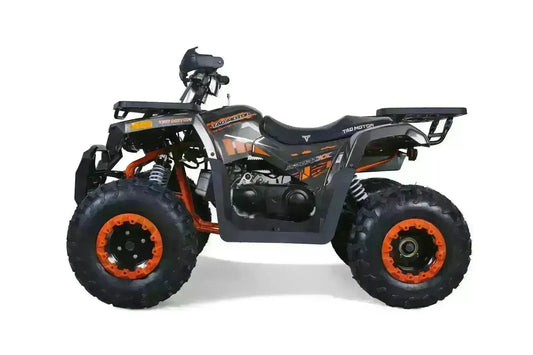 Black and orange G200 Raptor 200cc utility ATV for youth at Q9 PowerSports USA