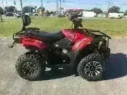 Red RPS LH300 300cc utility ATV with rugged tires parked outdoors, Q9 PowerSports USA