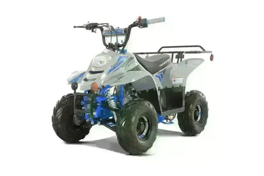 110cc kids ATV with blue and gray design for youth at Q9 PowerSports USA