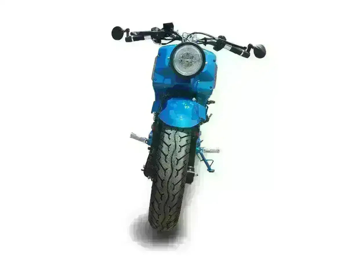 Front view of blue Maddog 150cc scooter for teens at Q9 PowerSports USA
