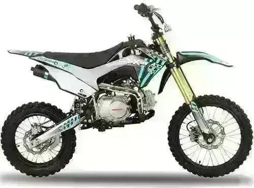 Icebear Whip 125cc youth dirt bike with knobby tires at Q9 PowerSports USA