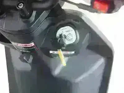 Ignition key switch on street legal Icebear Vision 50 scooter at Q9 PowerSports USA
