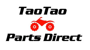 TaoTao Parts Direct logo featuring a red ATV graphic and bold black text on white background