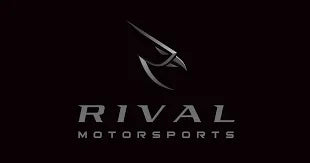 Rival Motorsports logo with silver stylized bird icon on black background