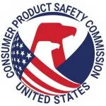 Consumer Product Safety Commission United States logo with stylized eagle and flag.