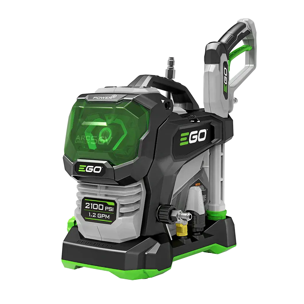EGO POWER+ 2100 PSI Compact Cordless Pressure Washer available exclusively at Q9 PowerSports USA Madison Wisconsin showroom for cleaning ATVs, dirt bikes, and property maintenance