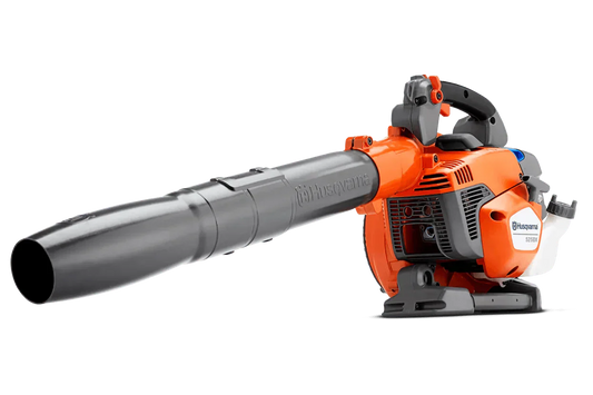 Orange and black Husqvarna 525BX handheld leaf blower with ergonomic handle