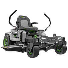EGO 52-inch zero turn riding mower with green accents, displayed on white background
