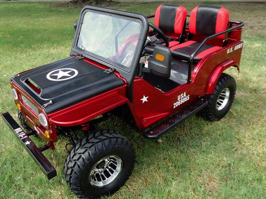 This 125cc Kids Go Kart looks like a classic Willy's Jeep