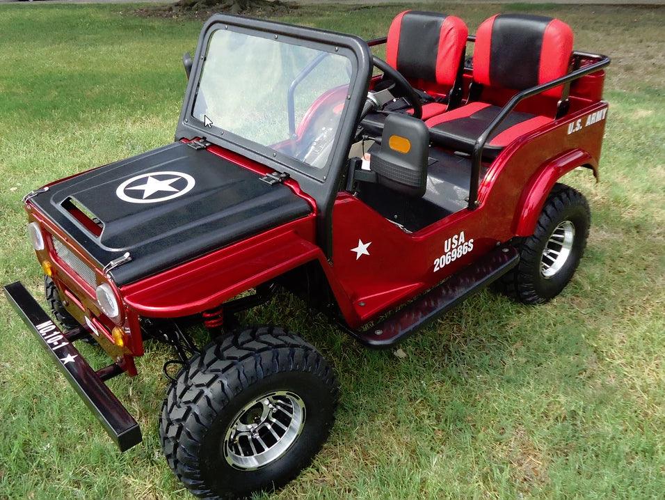 This 125cc Kids Go Kart looks like a classic Willy's Jeep