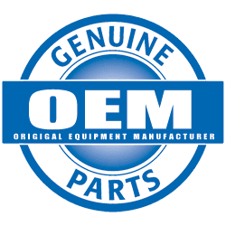 Genuine OEM parts badge in blue and white with Original Equipment Manufacturer text