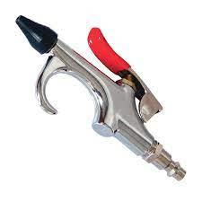 Metal air blow gun with red trigger for ATV or dirt bike maintenance